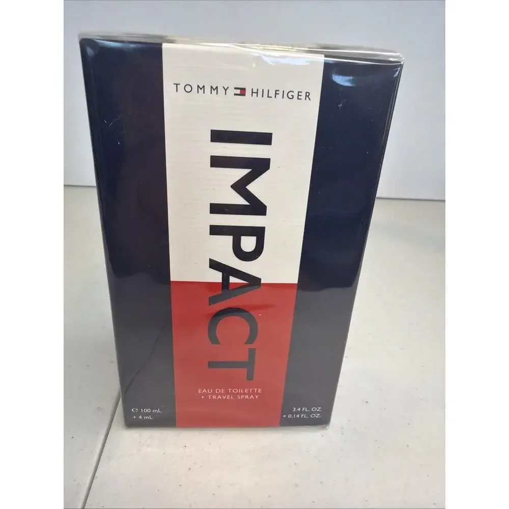 Tommy Hilfiger Impact EDT 3.4oz + 0.14oz Travel Spray Gift Set NEW Sealed